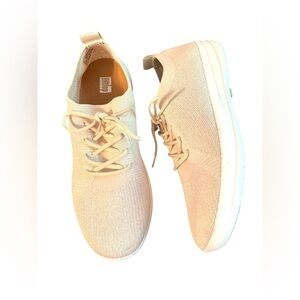 FitFlop F-Sporty Uberknit Slip-On Comfort Sneaker Stretchy Light Blush Pink US 9